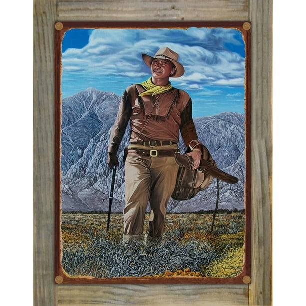John Wayne Reclaimed Wood Sign John Wayne Reclaimed Wood Sign